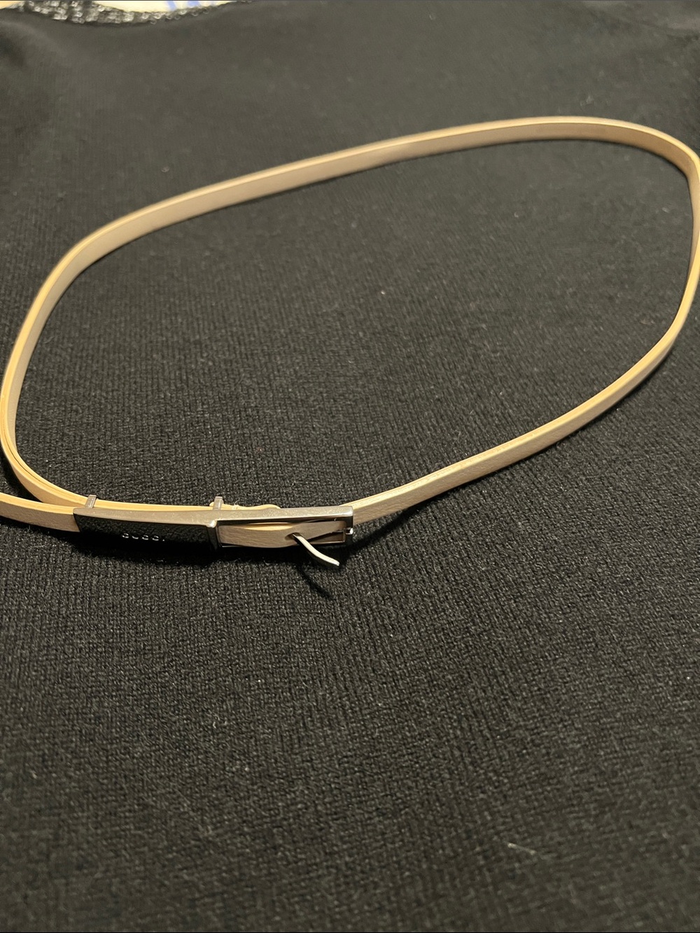 Authentic Gucci belt in cream leather - Picture 2 of 3